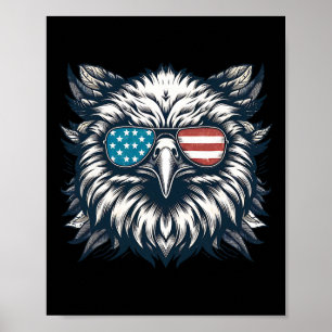 Bald Eagle American USA 4. Juli Patriotic Funn Poster