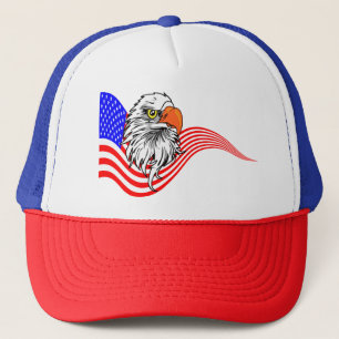 Bald Eagle American USA Flag Patriotische Kunst Truckerkappe