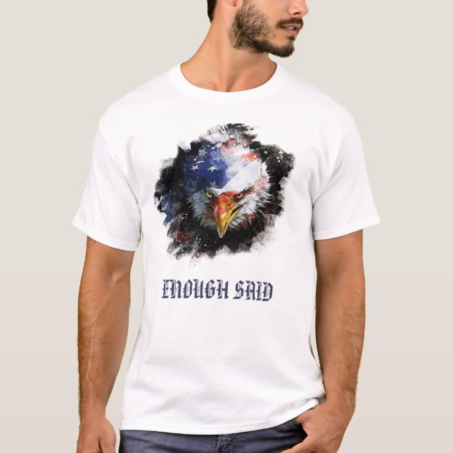 *~* Bald Eagle - American USA Flag Red White Blue T-Shirt (Vorderseite)