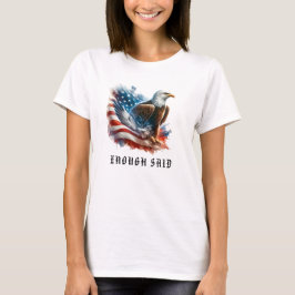 *~* Bald EAGLE AP16 American Flag USA Detail T-Shirt