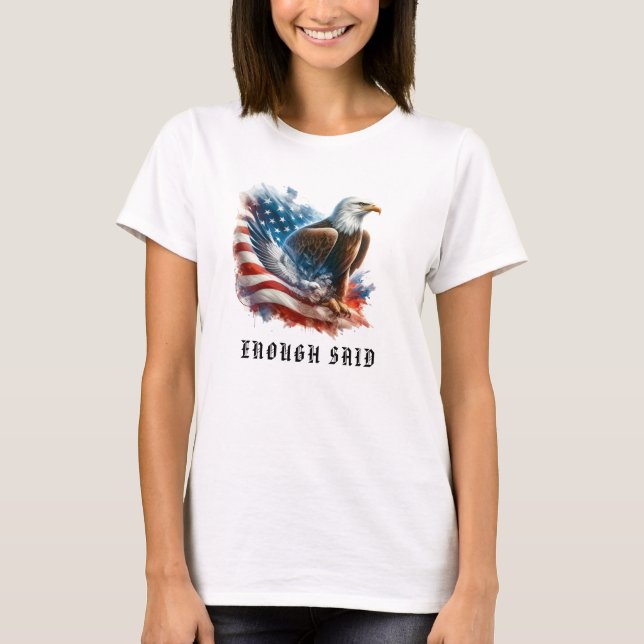 *~* Bald EAGLE AP16 American Flag USA Detail T-Shirt (Vorderseite)