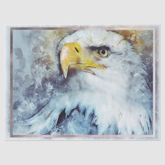 Bald Eagle Artwork Decoupage Seidenpapier (Vorderseite)