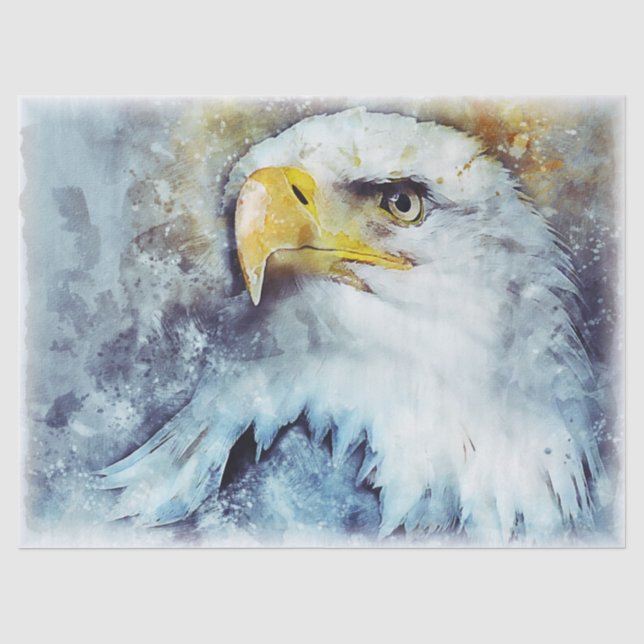Bald Eagle Artwork Decoupage Seidenpapier (Vorderseite)
