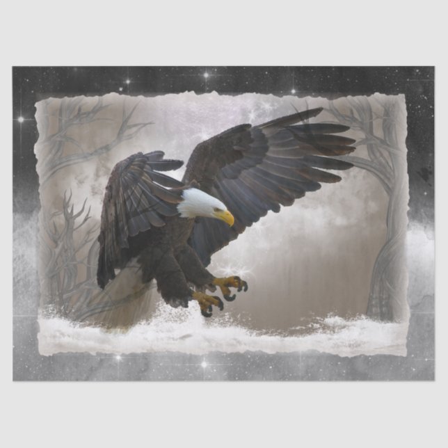 Bald Eagle Artwork Decoupage Seidenpapier (Vorderseite)