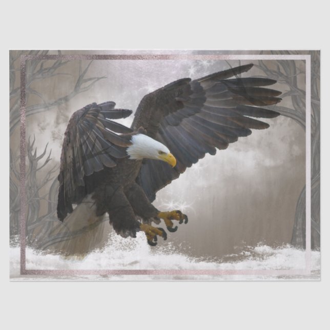 Bald Eagle Artwork Decoupage Seidenpapier (Vorderseite)