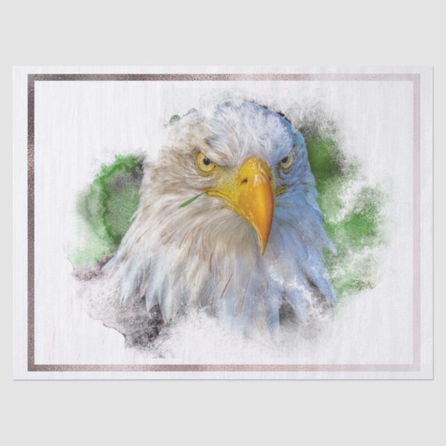 Bald Eagle Artwork Decoupage Seidenpapier (Vorderseite)