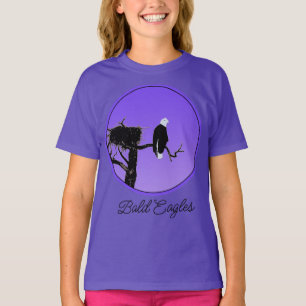 Bald Eagle at Sunset - Original Wildlife Art T-Sh T-Shirt