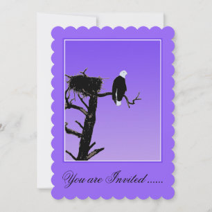 Bald Eagle at Sunset - Ursprüngliche Naturkunde Einladung