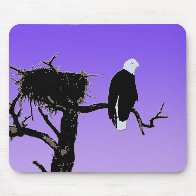 Bald Eagle at Sunset - Ursprüngliche Naturkunde Mousepad (Vorne)