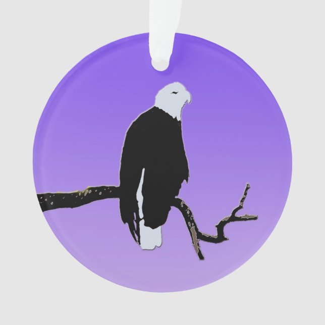 Bald Eagle at Sunset - Ursprüngliche Naturkunde Ornament (Vorderseite)