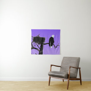 Bald Eagle at Sunset - Ursprüngliche Naturkunde Wandteppich