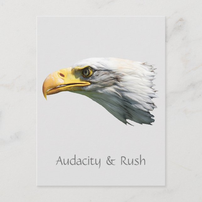 Bald Eagle Audacity & Rush individuell anpassbar Postkarte (Vorderseite)