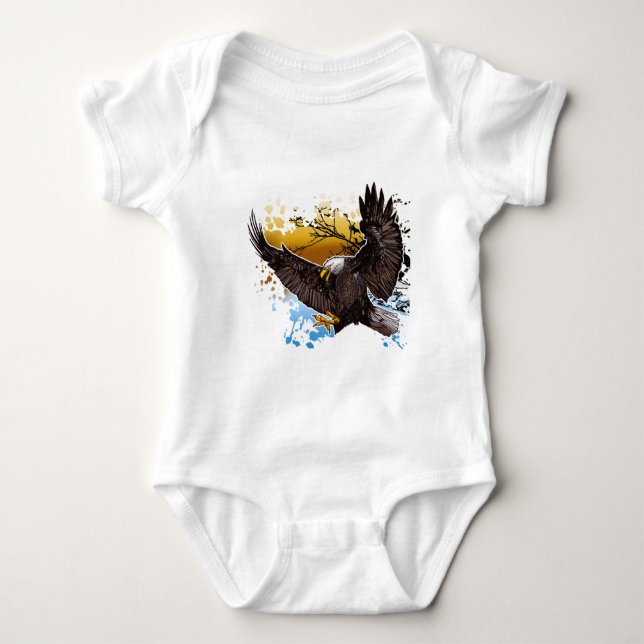 Bald Eagle Baby Strampler (Vorderseite)
