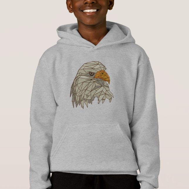 Bald Eagle Bird of Prey Design Hoodie (Vorderseite)