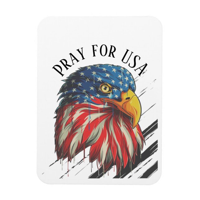 Bald Eagle Bird USA Flag Schrei für die USA Magnet (Vertikal)