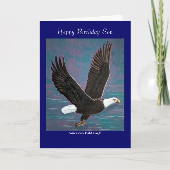 Bald Eagle Birthday Card Karte (Vorderseite)