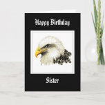 Bald Eagle - Birthday Sister Proud Militär Karte<br><div class="desc">Aquarell Eagle Geburtstag Schwester Military zu meinem wunderbaren Schwester sind wir so stolz auf Sie... </div>