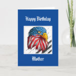 Bald Eagle Birthday Special Mother Military  Karte<br><div class="desc">Aquarell Eagle US Flagge USA Flag für diese besondere und wunderbare Militärmutter,  die Sie stolz macht</div>