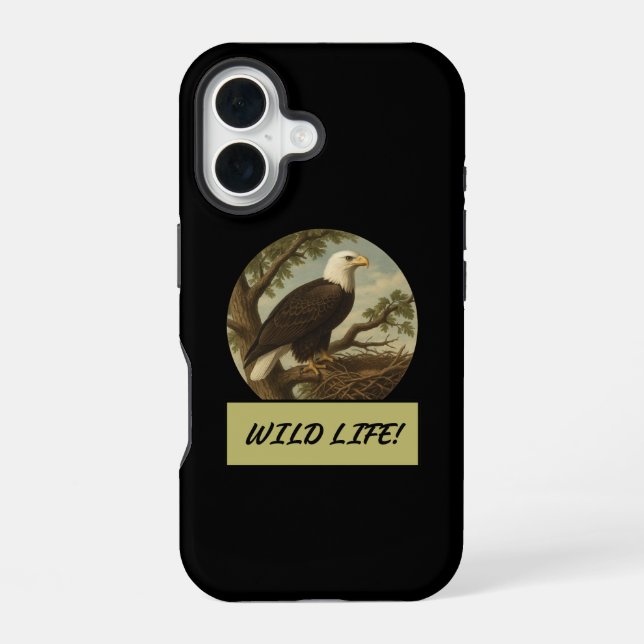 Bald Eagle Black Case-Mate iPhone Case 16 Hülle (Rückseite)