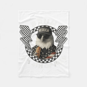 Bald Eagle Bruh Funny 4. Juli Unabhängigkeitstag Fleecedecke