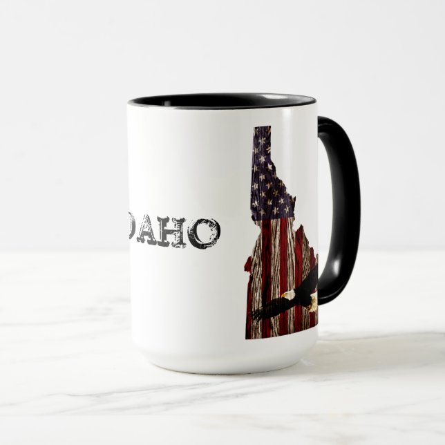 BALD EAGLE BURNT HOLZ - IDAHO PATRIOT CLR TASSE (VorderseiteRechts)