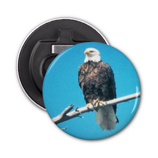 Bald Eagle Button Bottle Opener Flaschenöffner (Vorderseite)