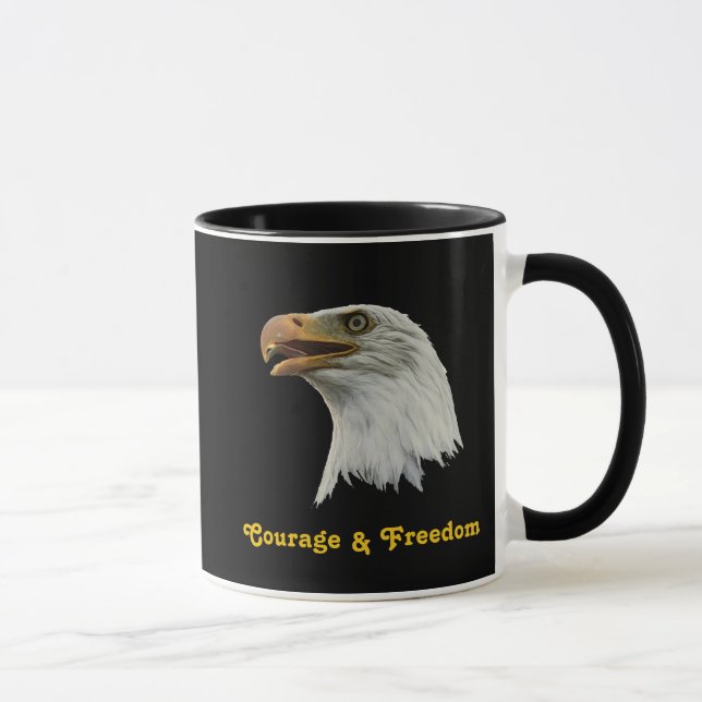 Bald Eagle Courage and Freedom Tasse (Rechts)