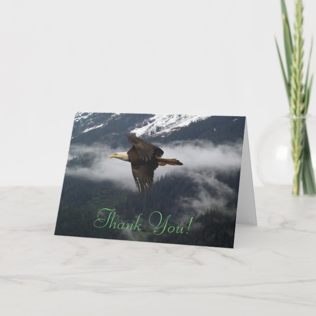 Bald Eagle Dankbarkeit Wildlife Thank You Card Dankeskarte (Vorderseite)