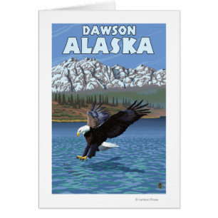Bald Eagle Diving - Dawson, Alaska
