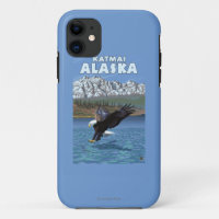 Bald Eagle Diving - Katmai, Alaska