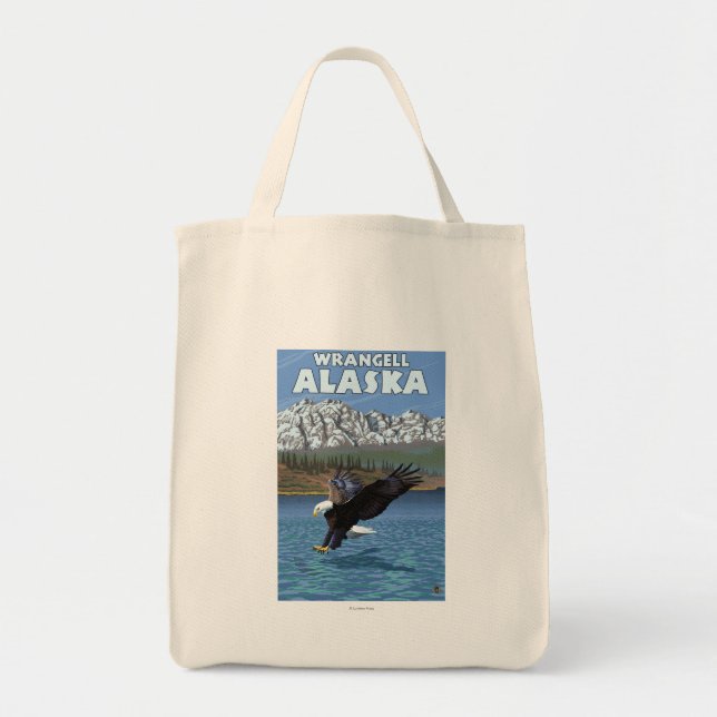 Bald Eagle Diving - Wrangell, Alaska Tragetasche (Vorne)