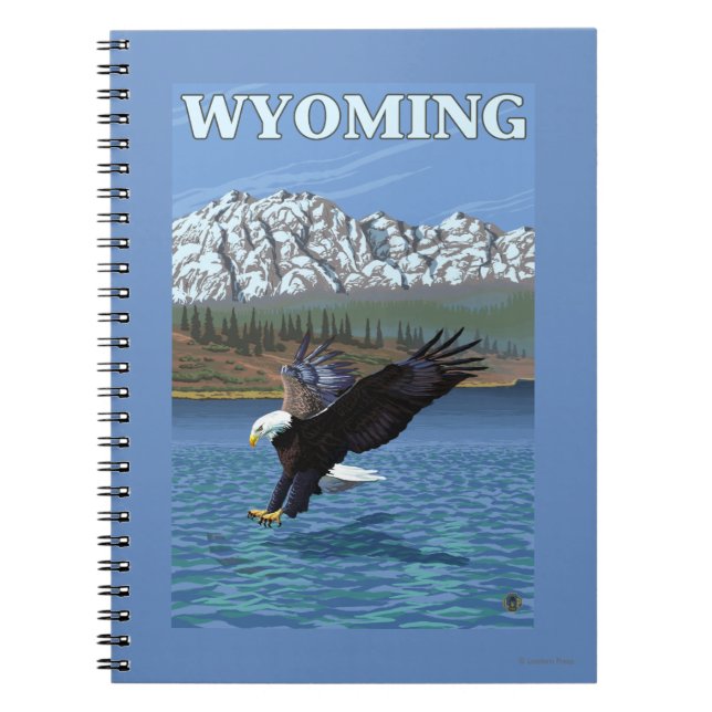 Bald Eagle Diving - Wyoming Notizblock (Vorderseite)