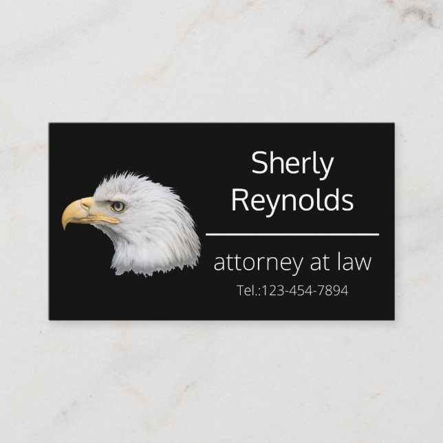Bald Eagle einfach anpassbar Visitenkarte (Vorderseite)