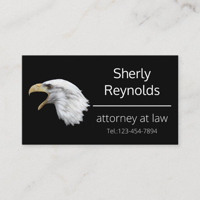 Bald Eagle elegant anpassbar Visitenkarte (Vorderseite)
