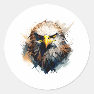 Bald Eagle Falconer Hunter Natur Ornithologe Runder Aufkleber