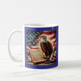 Bald Eagle, Flag der Staaten und Verfassung Kaffeetasse