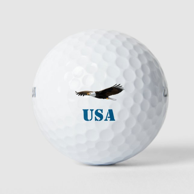 Bald Eagle - frei fliegen und in die Höhe schießen Golfball (Vorderseite)