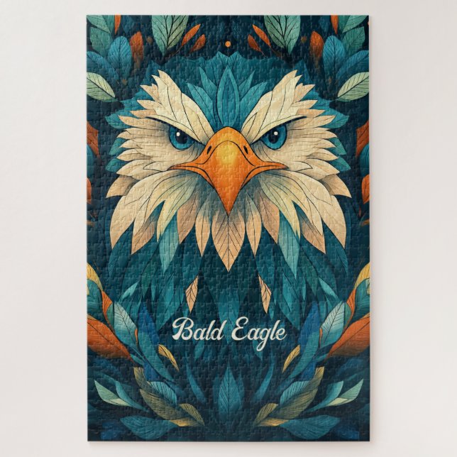 Bald Eagle Geometric Illustration Puzzle (Vertikal)