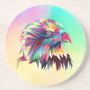Bald Eagle Geometric Prismatic Design-80590 Getränkeuntersetzer