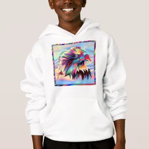 Bald Eagle Geometric Prismatic Design-80590 Hoodie
