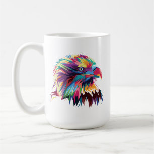 Bald Eagle Geometric Prismatic Design-80590 Kaffeetasse