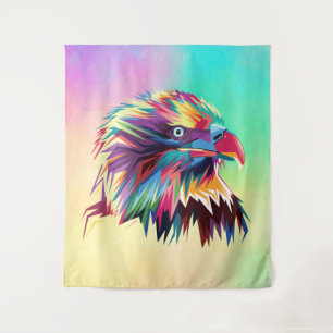 Bald Eagle Geometric Prismatic Design-80590 Wandteppich