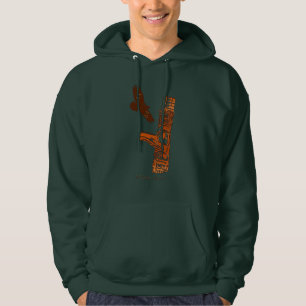 Bald Eagle & Haida Totem Pole Amerikanische Kunst Hoodie