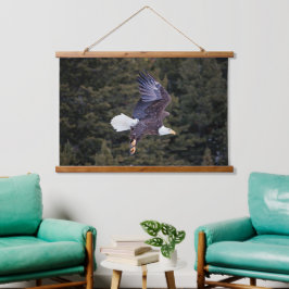 Bald Eagle Hanging Tapestry Wandteppich Mit Holzrahmen
