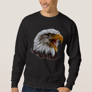 Bald Eagle Head Vogelbeobachtung Fan Sweatshirt