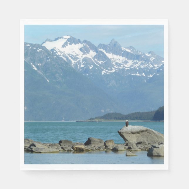 Bald Eagle im Skagway Alaska Serviette (Vorderseite)