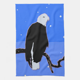 Bald Eagle im Winter - Original Wildlife Art Geschirrtuch