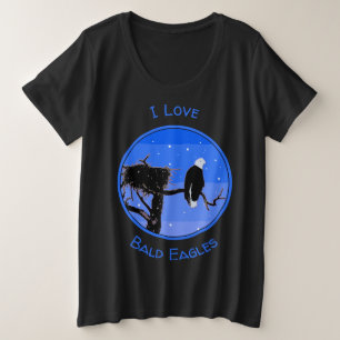 Bald Eagle im Winter - Original Wildlife Art Große Größe T-Shirt