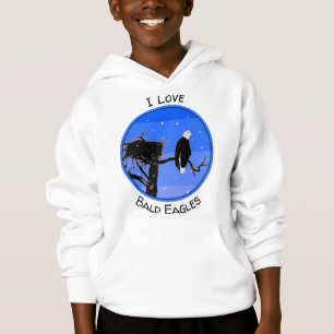 Bald Eagle im Winter - Original Wildlife Art Hoodie