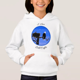 Bald Eagle im Winter - Original Wildlife Art Hoodie